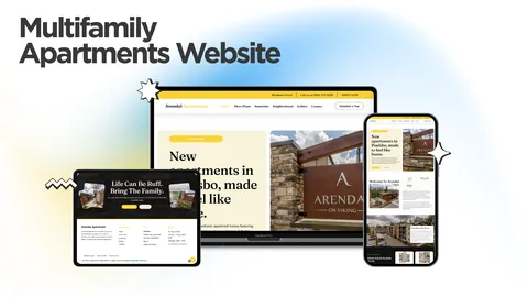 The Arendal Apartments website, designed and built by Kihan Marketing