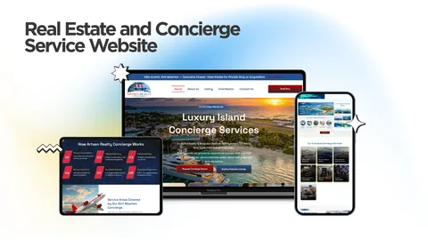 The Artsen Realty Concierge website, designed and built by Kihan Marketing