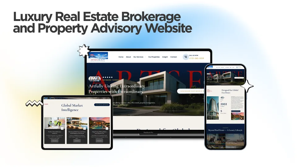 The website of a real estate brokerage, designed and built by Kihan Marketing