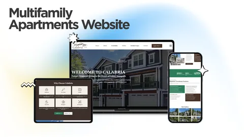 The Calabria Townhomes website, designed and built by Kihan Marketing