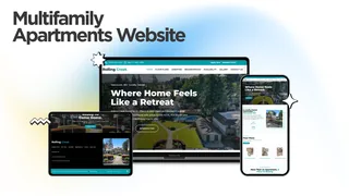 Mockup of the Rolling Creek Apartments website