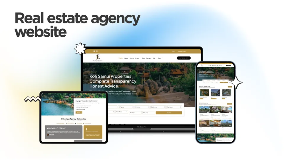 The website of a boutique real estate agency, by Kihan Marketing