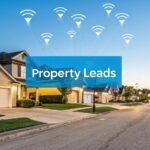 68d5d438e0ec7273cd0b83a0_featured-image-e84e0a56-36b6-4d0a-9864-e5e594edb9c5 - Kihan Marketing Blue banner reading 'Property Leads' over a quiet suburban street, signaling a real estate leads service.