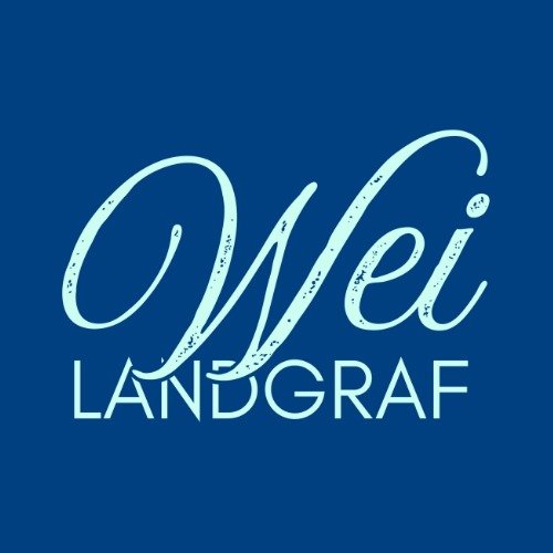 Logo for Wei Landgraf: light-blue cursive 'Wei' above 'LANDGRAF' in sans-serif on a dark blue background.