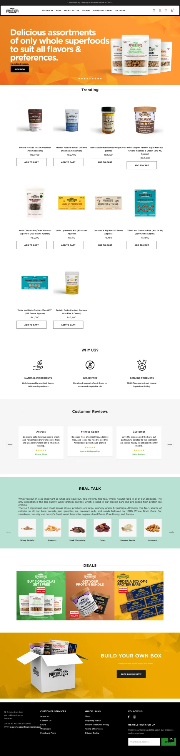 Powerfoods, e-commerce store by Kihan Marketing