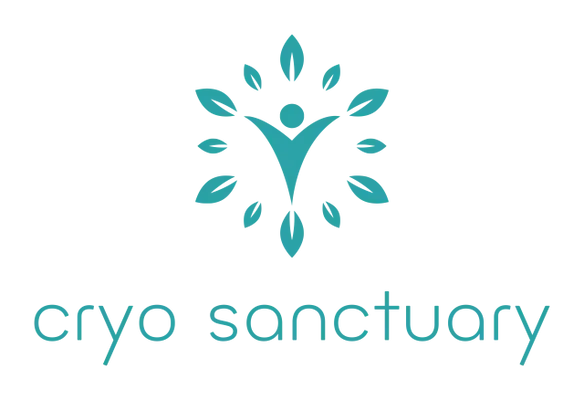Cryo Sanctuary logo: a teal stylized tree with leaves above the brand name ‘cryo sanctuary’ in teal text.