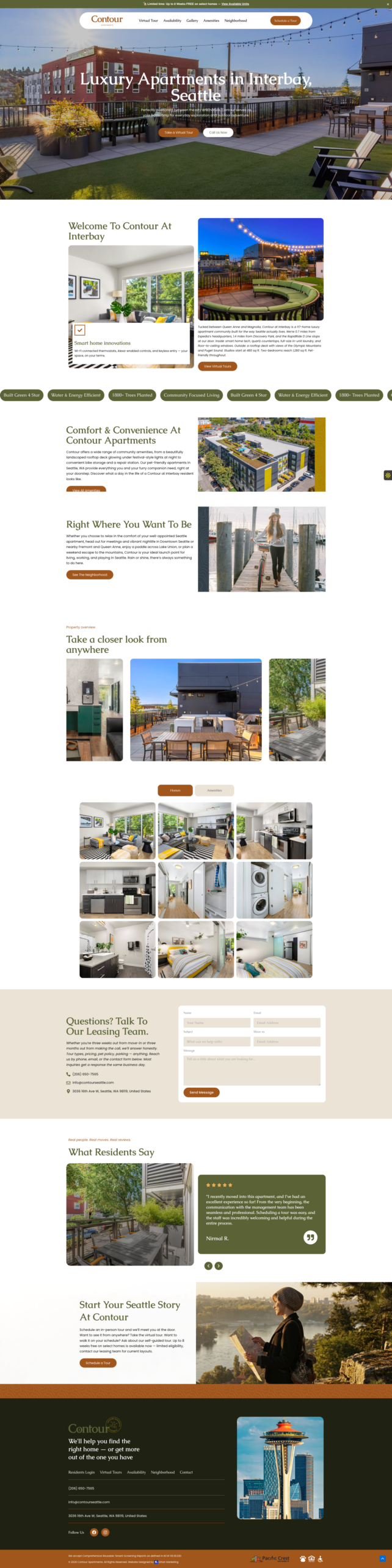 Contourseattle, website by Kihan Marketing