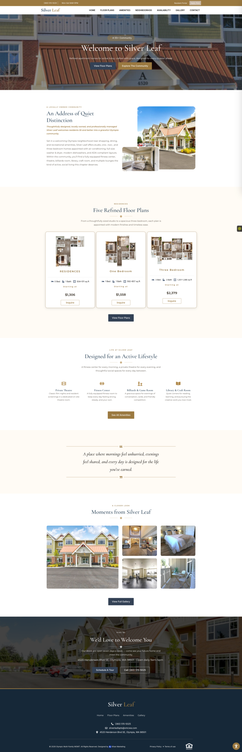 Silver Leaf, website by Kihan Marketing
