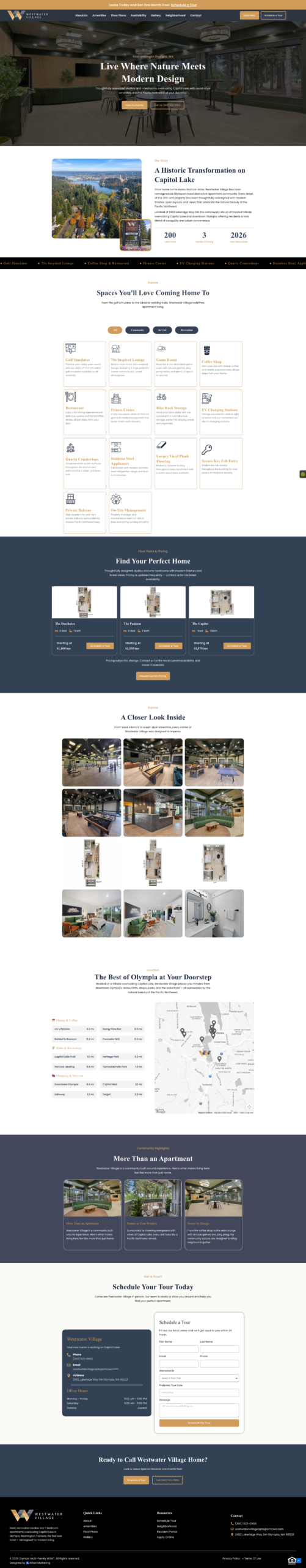 Westwater Village Apartments, website by Kihan Marketing
