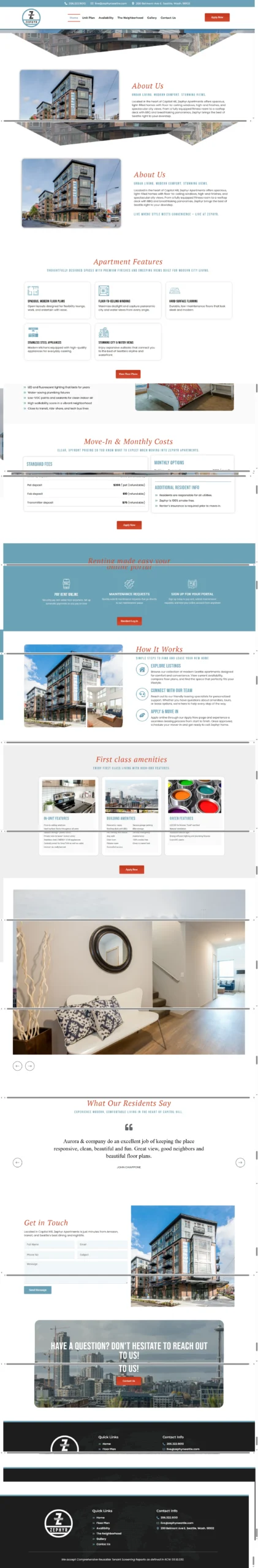 Zephyrseattle, website by Kihan Marketing