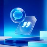 get-cited-by-ai - Kihan Marketing A glowing chat bubble and document with a quotation mark representing content cited by AI