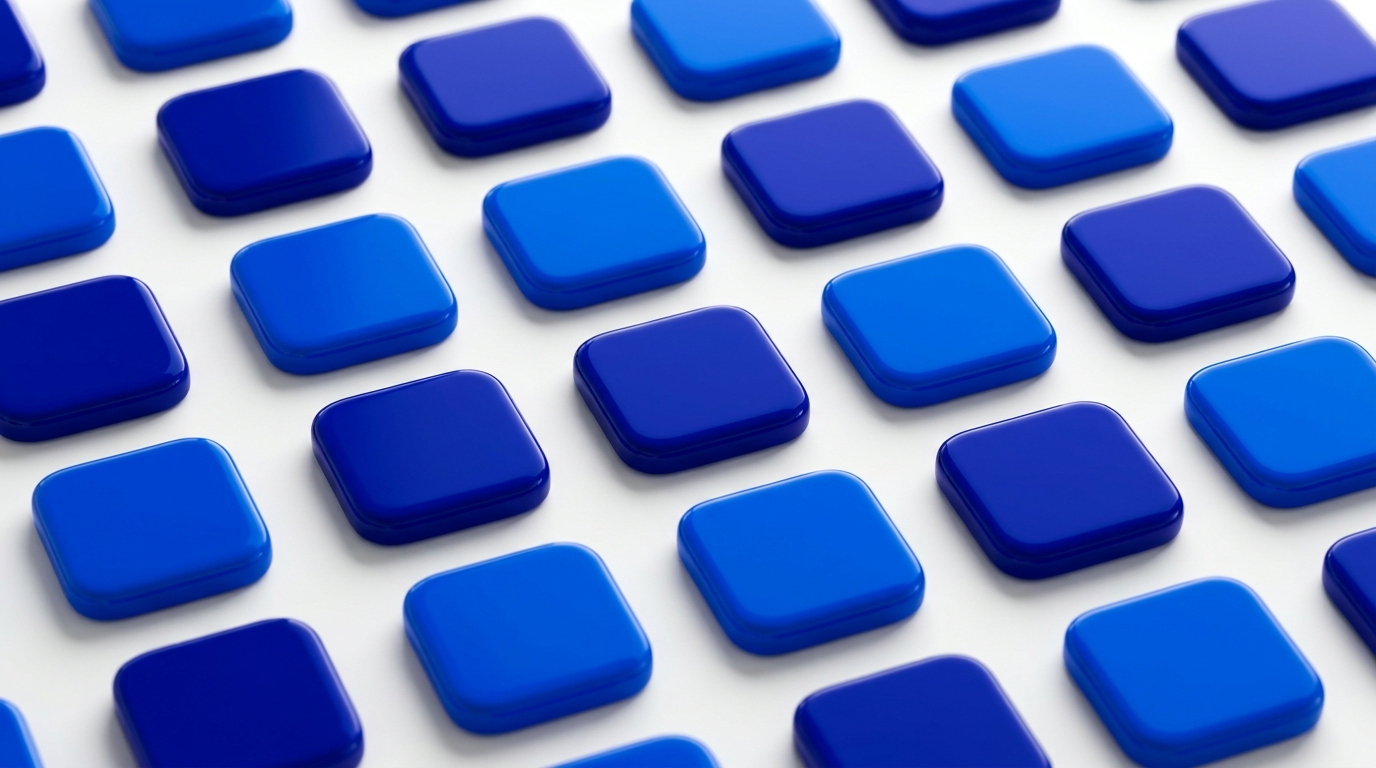 marketing-agency-tools-app-iconspng - Kihan Marketing - Kihan Marketing Grid of glossy blue rounded-square tiles on a white background.
