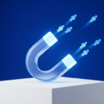 A magnet attracting people icons representing lead generation for service businesses