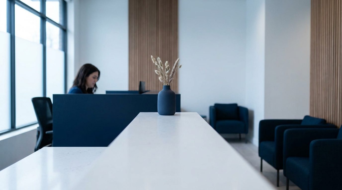 A modern dental practice reception