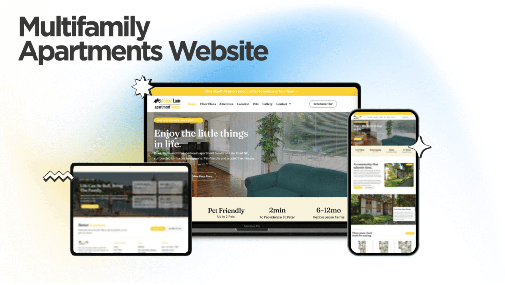 Abbey Lane Apartments website built by Kihan Marketing