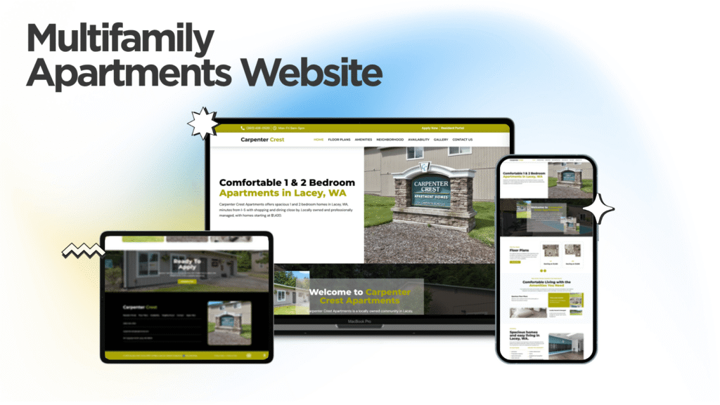 Carpenter Crest Apartments website built by Kihan Marketing
