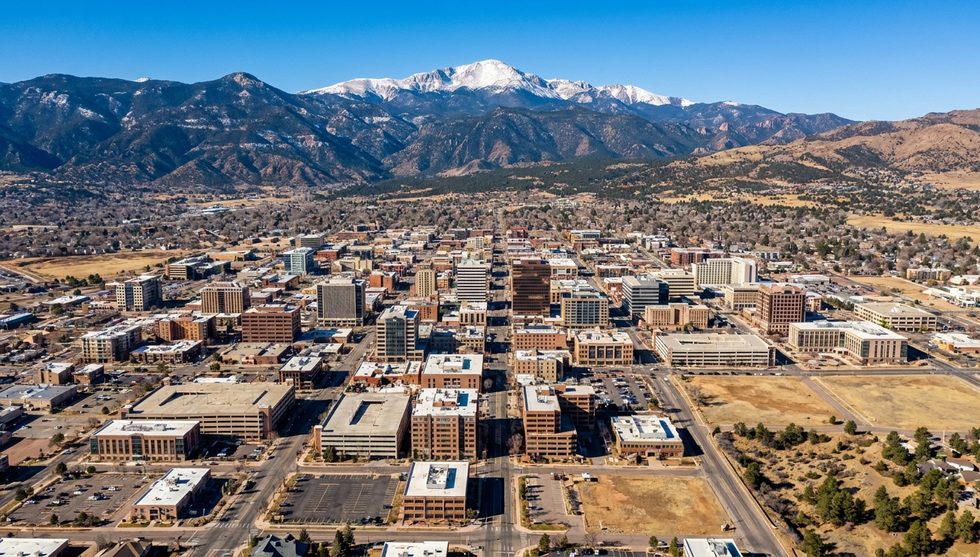 Colorado Springs, CO cityscape, where Kihan Marketing provides digital marketing services.