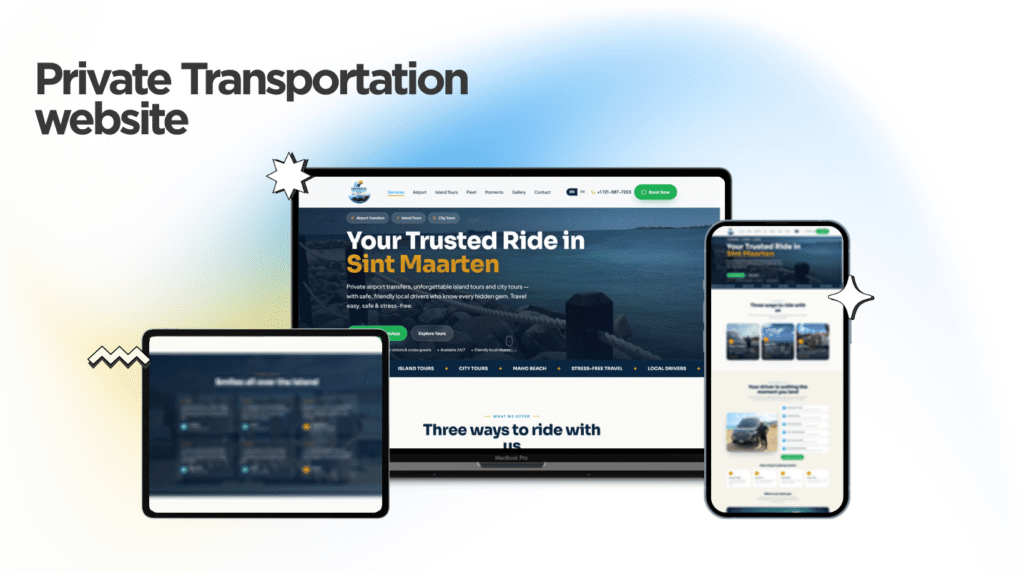 Johnson Fantastic Transport SXM website built by Kihan Marketing