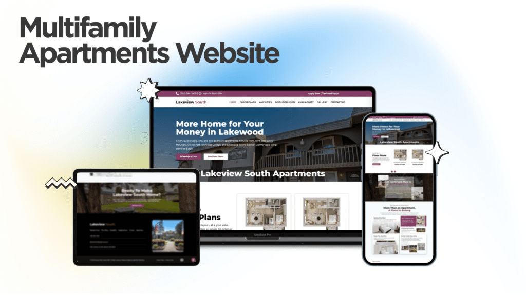 Lakeview South Apartments website built by Kihan Marketing