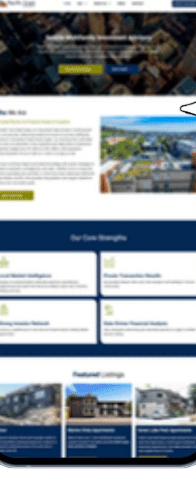 Pacific Crest Real Estate investment sales website on mobile
