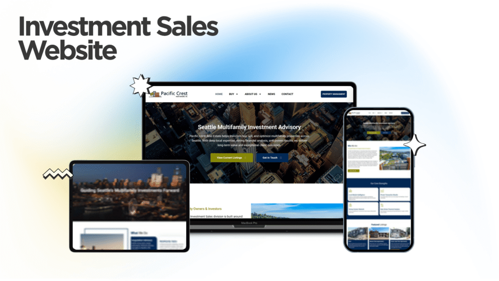 Pacific Crest Real Estate website built by Kihan Marketing