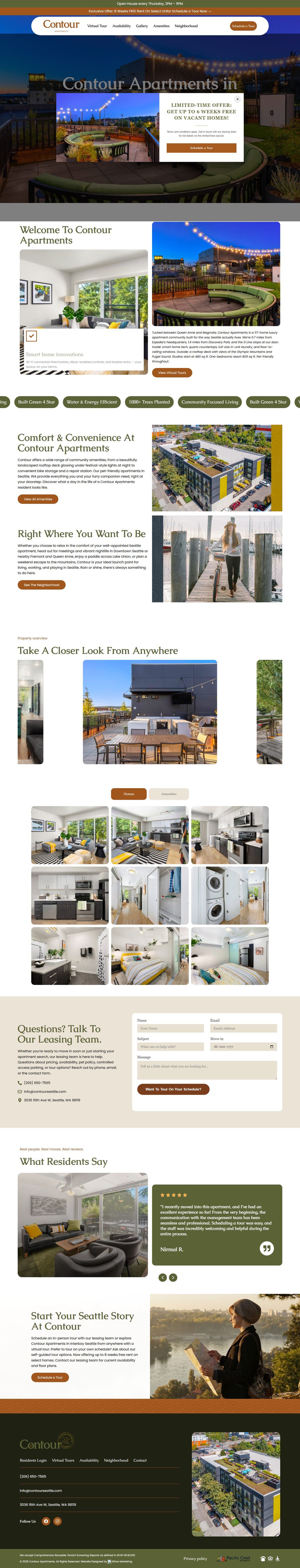 Contour at Interbay homepage, full length