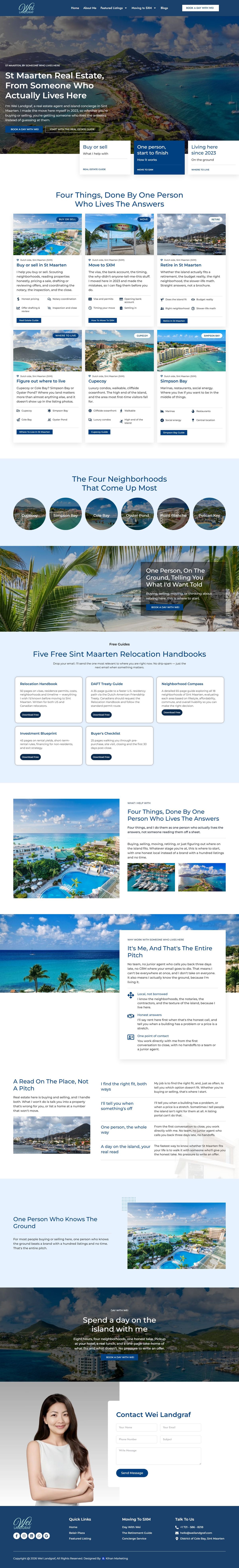 Wei Landgraf Real Estate homepage, full length