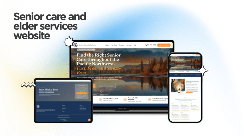 Senior Care Solutions website built by Kihan Marketing