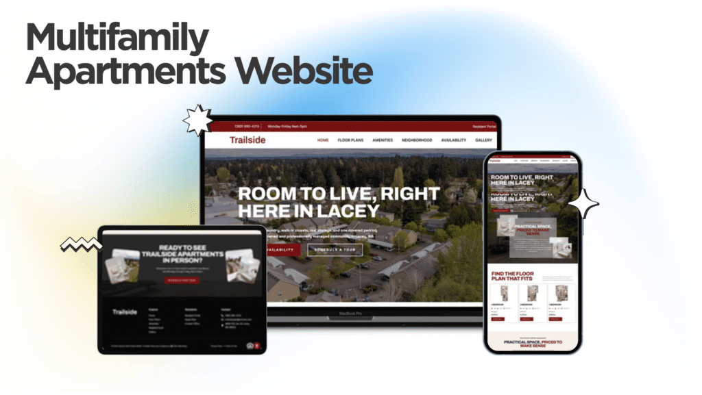 Trailside Apartments website built by Kihan Marketing