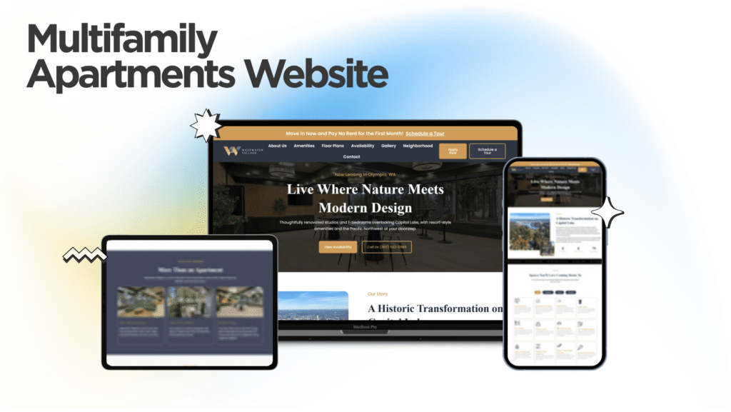 Westwater Village Apartments website built by Kihan Marketing