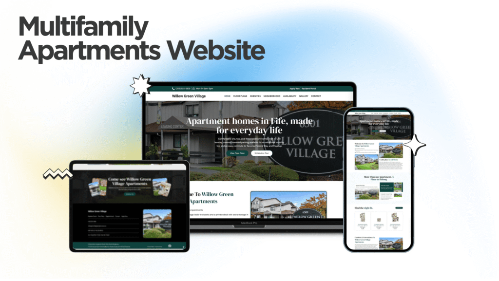 Willow Green Village Apartments website built by Kihan Marketing
