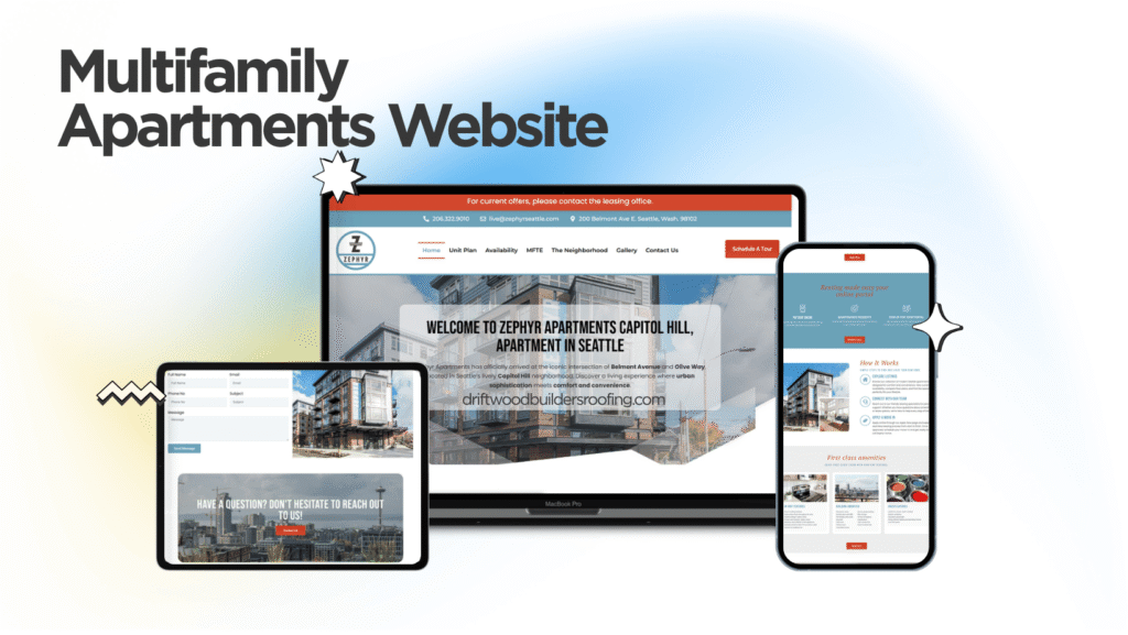 Zephyr Apartments website built by Kihan Marketing